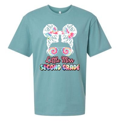 Cute Tie Dye Little Miss Second Grade Sueded Cloud Jersey T-Shirt