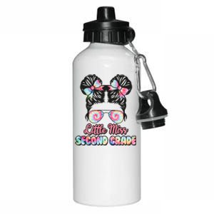 Cute Tie Dye Little Miss Second Grade Aluminum Water Bottle