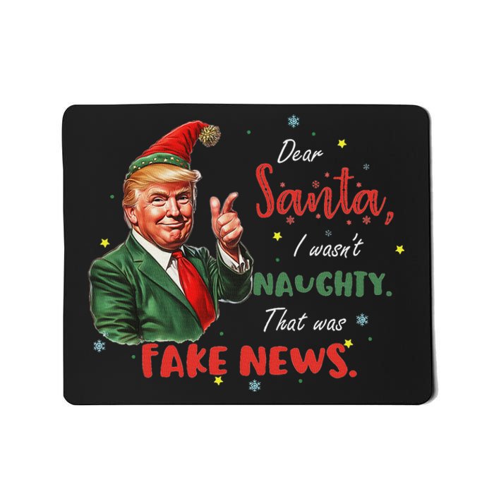 Christmas Trump Dear Santa Fake News Funny Xmas Trump 47 Mousepad