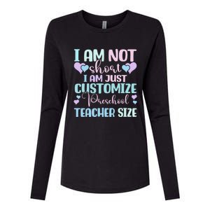 Customize Teacher End Of The Year Preschool Teacher Gift Womens Cotton Relaxed Long Sleeve T-Shirt