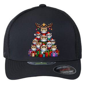 Christmas Tree Exotic Shorthair Shorthaired Persian Flexfit Unipanel Trucker Cap