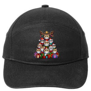 Christmas Tree Exotic Shorthair Shorthaired Persian 7-Panel Snapback Hat