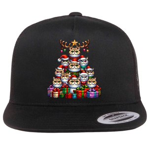 Christmas Tree Exotic Shorthair Shorthaired Persian Flat Bill Trucker Hat