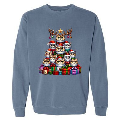 Christmas Tree Exotic Shorthair Shorthaired Persian Garment-Dyed Sweatshirt