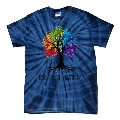 Colorful Tree Each Dot Matters Dot Day Polka Dot Gift Tie-Dye T-Shirt