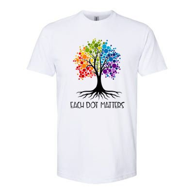 Colorful Tree Each Dot Matters Dot Day Polka Dot Gift Softstyle® CVC T-Shirt