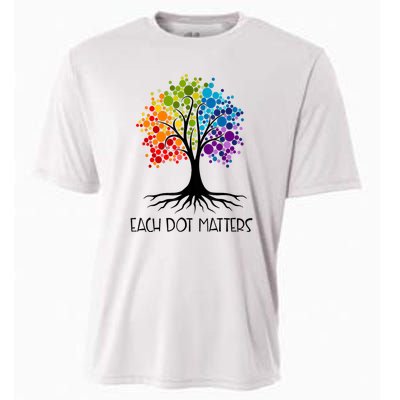 Colorful Tree Each Dot Matters Dot Day Polka Dot Gift Cooling Performance Crew T-Shirt