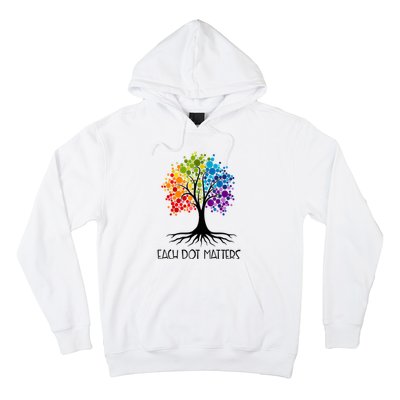 Colorful Tree Each Dot Matters Dot Day Polka Dot Gift Hoodie