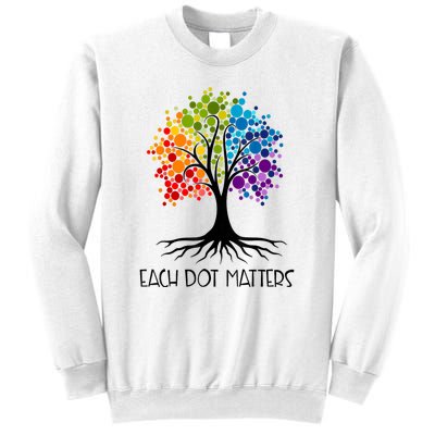 Colorful Tree Each Dot Matters Dot Day Polka Dot Gift Sweatshirt