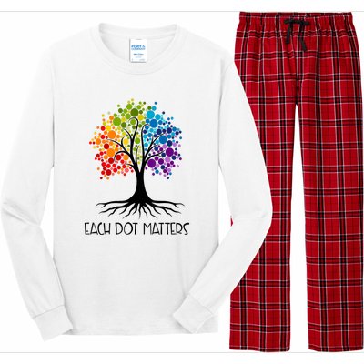 Colorful Tree Each Dot Matters Dot Day Polka Dot Gift Long Sleeve Pajama Set