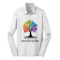 Colorful Tree Each Dot Matters Dot Day Polka Dot Gift Silk Touch Performance Long Sleeve Polo