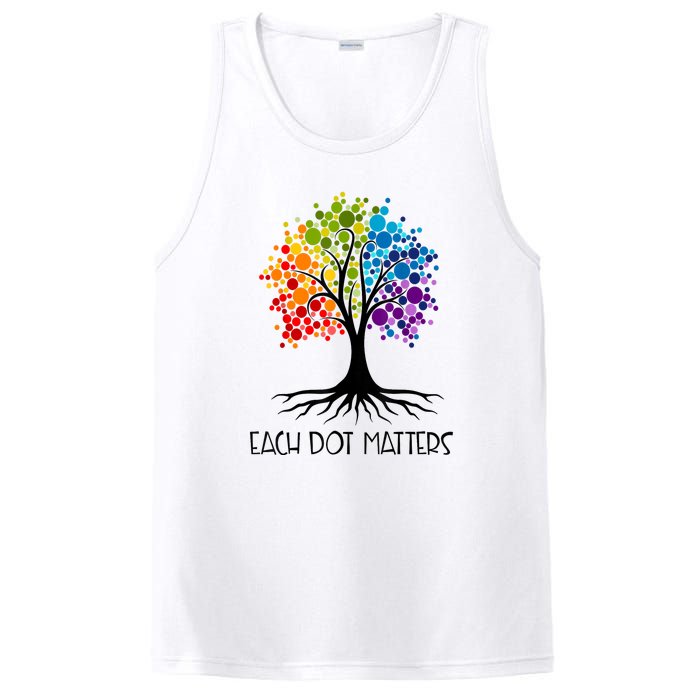 Colorful Tree Each Dot Matters Dot Day Polka Dot Gift PosiCharge Competitor Tank