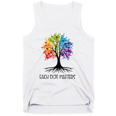 Colorful Tree Each Dot Matters Dot Day Polka Dot Gift Tank Top