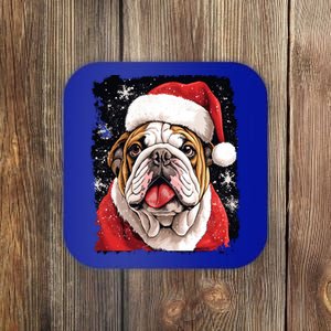 Christmas Theme English Bulldog Great Gift Coaster