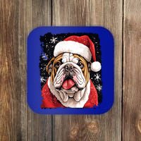 Christmas Theme English Bulldog Great Gift Coaster