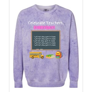 Celebrate Teachers Everyday! National Teachers Day +364 Cute Gift Colorblast Crewneck Sweatshirt