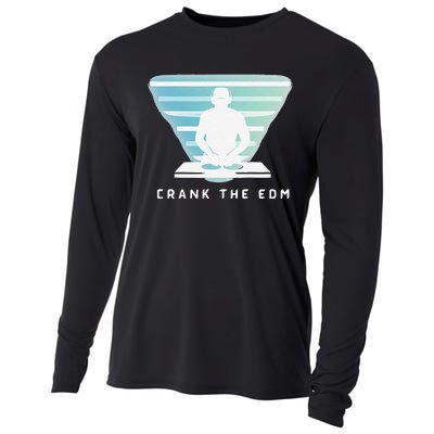 Crank The Edm Electronic Dance Music Humor Cooling Performance Long Sleeve Crew