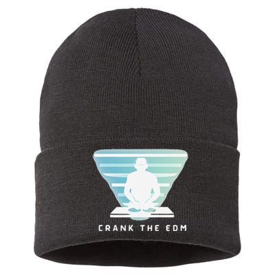 Crank The Edm Electronic Dance Music Humor Sustainable Knit Beanie