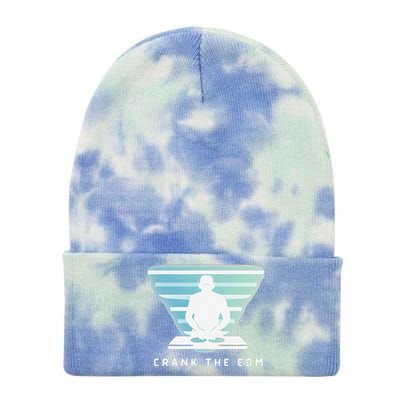 Crank The Edm Electronic Dance Music Humor Tie Dye 12in Knit Beanie