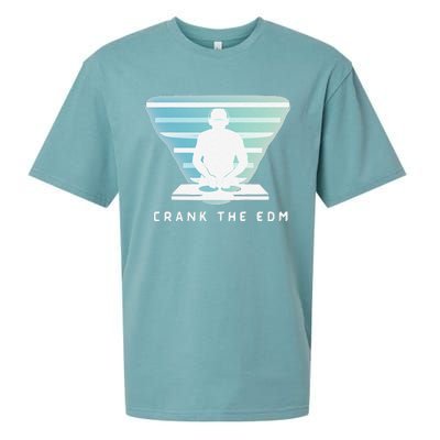 Crank The Edm Electronic Dance Music Humor Sueded Cloud Jersey T-Shirt