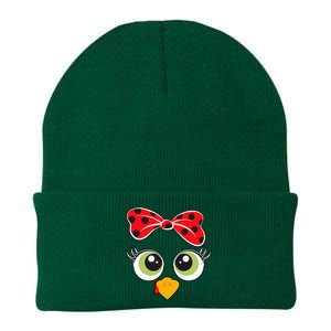 Cute Turkey Face Wo Little Girl Funny Thanksgiving  Knit Cap Winter Beanie