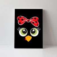 Cute Turkey Face Wo Little Girl Funny Thanksgiving  Canvas