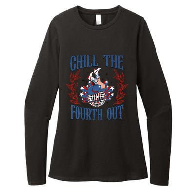 Chill The Fourth Out Vintage Cowgirl 4th Of July Womens CVC Long Sleeve Shirt