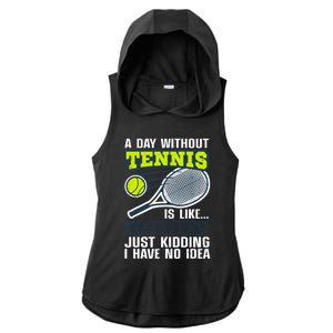 Cool Tennis For Tennis Player Sports Lover Coach Ladies PosiCharge Tri-Blend Wicking Draft Hoodie Tank