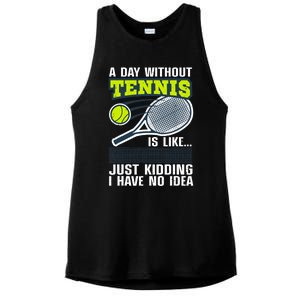 Cool Tennis For Tennis Player Sports Lover Coach Ladies PosiCharge Tri-Blend Wicking Tank