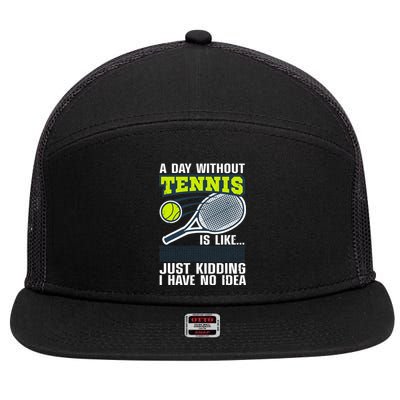 Cool Tennis For Tennis Player Sports Lover Coach 7 Panel Mesh Trucker Snapback Hat