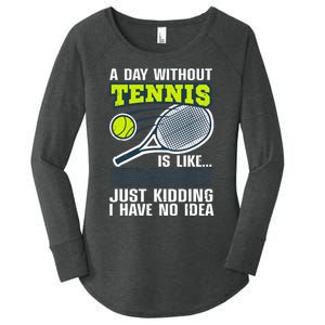 Cool Tennis For Tennis Player Sports Lover Coach Women's Perfect Tri Tunic Long Sleeve Shirt