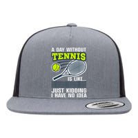 Cool Tennis For Tennis Player Sports Lover Coach Flat Bill Trucker Hat