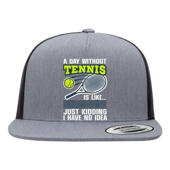 Cool Tennis For Tennis Player Sports Lover Coach Flat Bill Trucker Hat