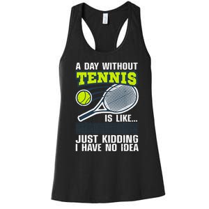 Cool Tennis For Tennis Player Sports Lover Coach Women's Racerback Tank