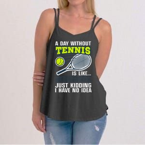 Cool Tennis For Tennis Player Sports Lover Coach Women's Strappy Tank