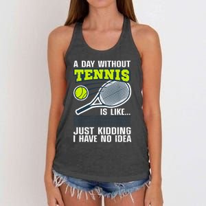 Cool Tennis For Tennis Player Sports Lover Coach Women's Knotted Racerback Tank