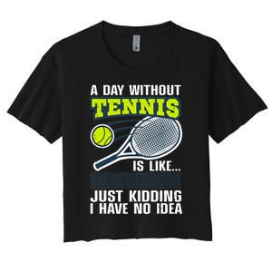 Cool Tennis For Tennis Player Sports Lover Coach Women's Crop Top Tee