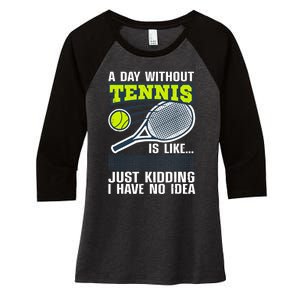 Cool Tennis For Tennis Player Sports Lover Coach Women's Tri-Blend 3/4-Sleeve Raglan Shirt