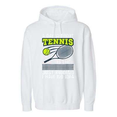 Cool Tennis For Tennis Player Sports Lover Coach Garment-Dyed Fleece Hoodie