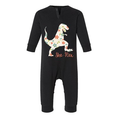 Cute Trex Funny Dinosaur She Rex And Gift Infant Fleece One Piece