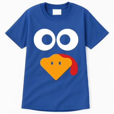 Cute Turkey Face Funny Thanksgiving Turkey Costume Gift Meaningful Gift Tall T-Shirt