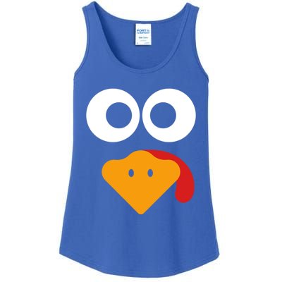 Cute Turkey Face Funny Thanksgiving Turkey Costume Gift Meaningful Gift Ladies Essential Tank