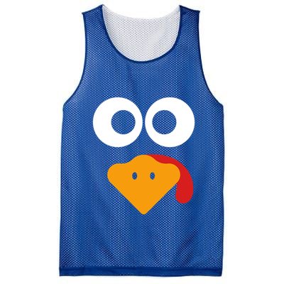 Cute Turkey Face Funny Thanksgiving Turkey Costume Gift Meaningful Gift Mesh Reversible Basketball Jersey Tank