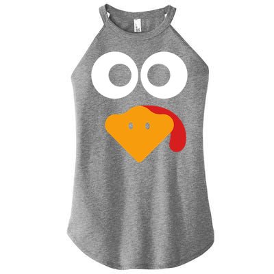 Cute Turkey Face Funny Thanksgiving Turkey Costume Gift Meaningful Gift Women's Perfect Tri Rocker Tank