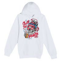 Chill The Fourth Out Patriotic Skull 4th Of July Premium Pullover Hoodie