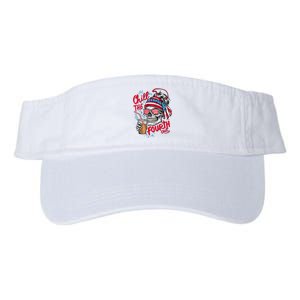 Chill The Fourth Out Patriotic Skull 4th Of July Valucap Bio-Washed Visor