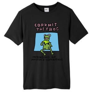 Corkmit The Frog Infringing On Multiple Copyrights Frog Meme Tall Fusion ChromaSoft Performance T-Shirt