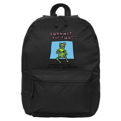 Corkmit The Frog Infringing On Multiple Copyrights Frog Meme 16 in Basic Backpack