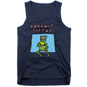 Corkmit The Frog Infringing On Multiple Copyrights Frog Meme Tank Top