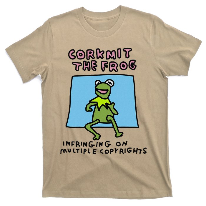 Corkmit The Frog Infringing On Multiple Copyrights Frog Meme T-Shirt